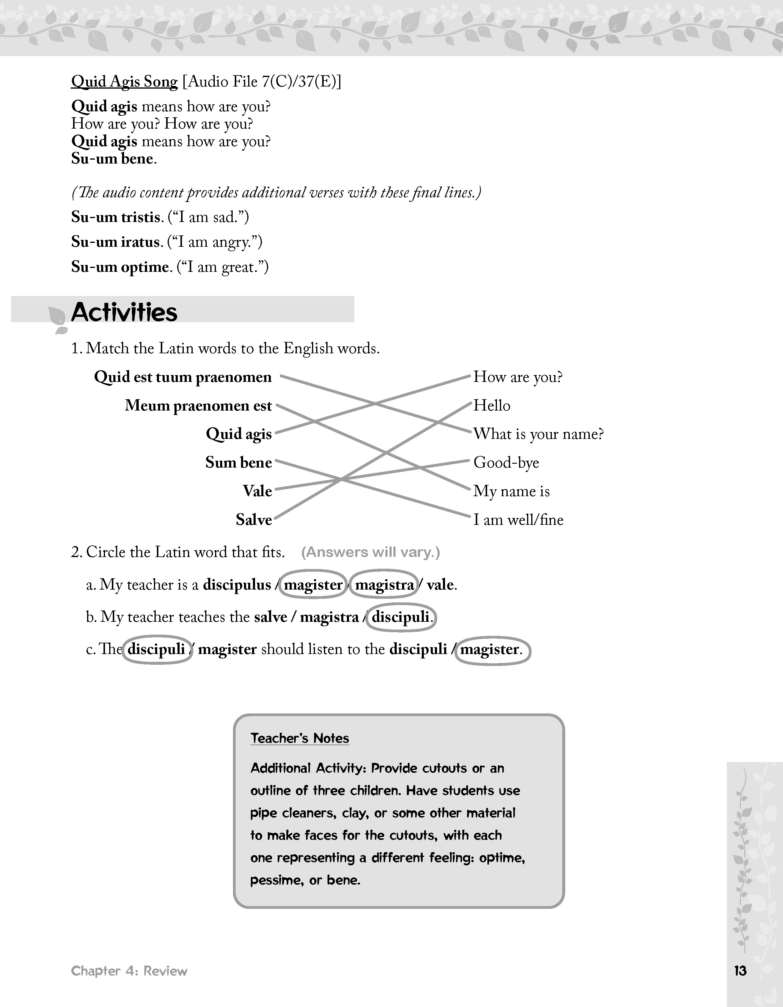 Song School Latin — page 2
